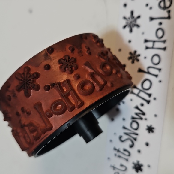 Ho Ho Ho Stampin Round 1" wide wheel stamp - Picture 3 of 3